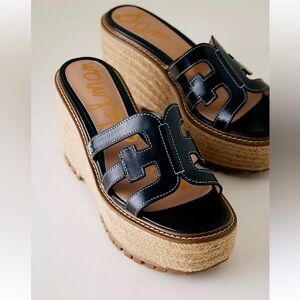Sam Edelman Laine Espadrille Inspired Wedges Size 10